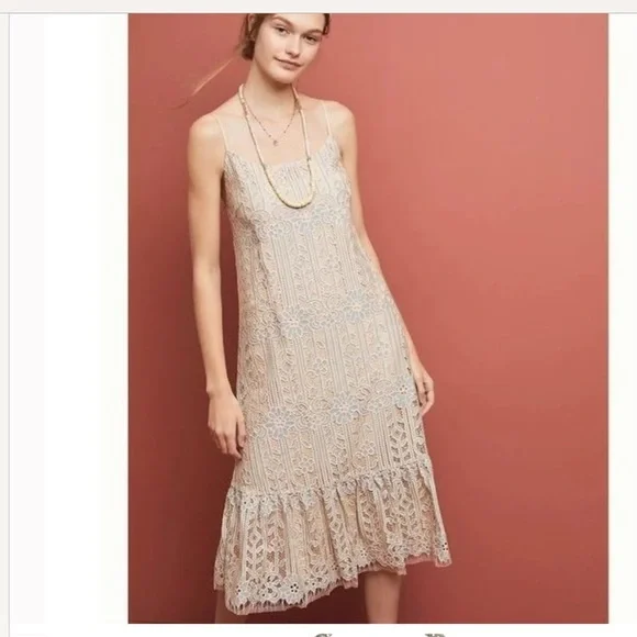 Anthropologie | Dresses | Eri Ali Twilight Midi Lace Dress Anthropologie |  Poshmark
